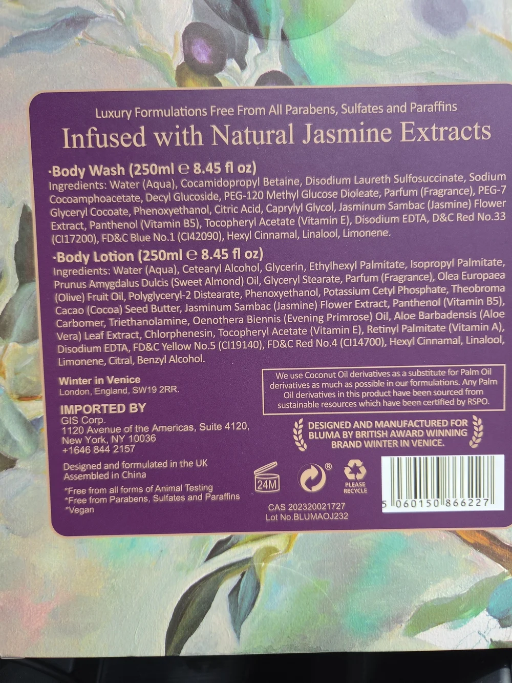Bluma olive jasmine